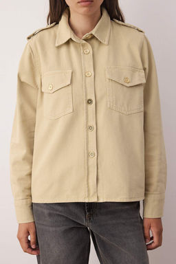 Bej Cep Detayl? Denim Gomlek Ceket TWOAW26CE00003 - Trendyolmilla фото 3