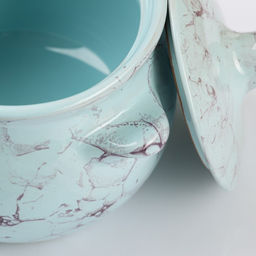 Горшочек для запекания Борисовская керамика «Романтика», 650 мл, 12.5×11.5 см, голубой