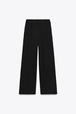 PANTAL?N FELPA WIDE LEG / Negro - Zara фото 4