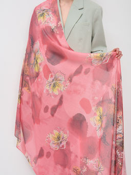 Большой красивый палантин. Рисунок нанесен вручную.ШЕЛК ВИСКОЗА ХЛОПОК - Tantino фото 7