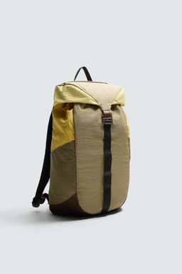 TECHNICAL BACKPACK WITH LEATHER DETAILS - Zara фото 4