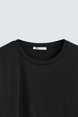 CAMISETA SLIM FIT B?SICA / Negro - Zara фото 8