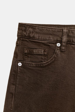 JEANS TRF CROPPED FLARE TIRO ALTO / Marr?n - Zara фото 9
