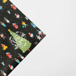 Цена за 10 шт. Бумага упаковочная глянцевая Зимняя прогулка, 70 х 100 см - Дарите счастье фото 3