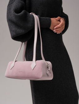 Сумка багет на плечо Deboro 31129 розовый дым