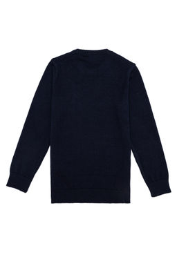 U. S. Polo Assn / Темно-синий трикотажный свитер с круглым вырезом для мальчика - U.s. polo assn фото 8