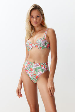 TRENDYOLMILLA Cicek Desenli Yuksek Bel Hipster Bikini Alt? TBESS24BA00124  фото 3