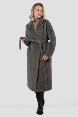 01-12077 Пальто женское демисезонное (пояс)