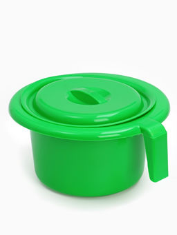 Горшок детский с крышкой, зелёный