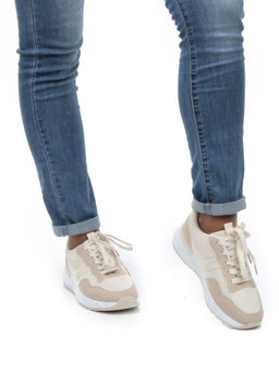 05-6028-6 BEIGE Кроссовки женские (искусственные материалы) - No name фото 3