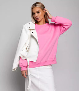 Свитшот #КТF003, розовый