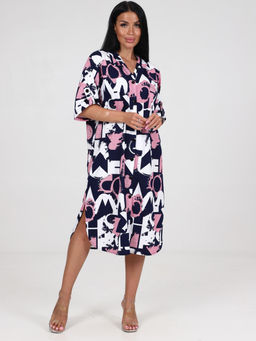 5118 ПЛАТЬЕ (Синий/розовый) - А-дина фото 3