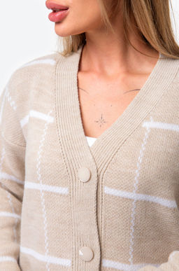 Женский удлиненный кардиган оверсайз на пуговицах Happy Fox  фото 3