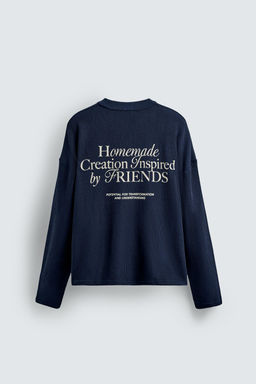 TEXTURED TEXT SWEATSHIRT - Zara фото 8