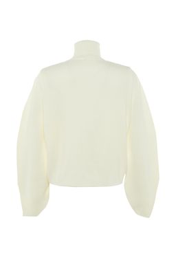 Ekru Basic Bal?kc? Yaka Triko Kazak TWOAW21KZ0485 - Trendyolmilla фото 7