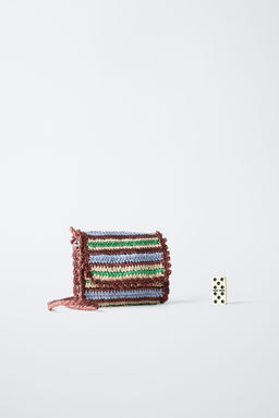 RAFFIA-EFFECT CROSSBODY BAG - Zara фото 6