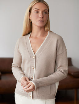 Кардиган из пряжи с кашемиром - Vilatte фото 5