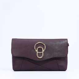 Сумка кросс-боди женская, длинный ремень, на магните, 24×6×14 см, фиолетовая
