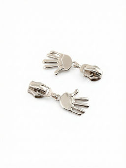 Цена за 2 шт. Бегунок для молнии «Спираль», №7, «Ладонь», 10 шт., цвет никель