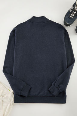 TRENDYOL MAN Siyah Oversize/Genis Kesim Fermuarl? Yaz? Bask?l? Ici Polar/S?cak Tutan Sweatshirt TMNAW23SW00017 - Trendyolmilla фото 3