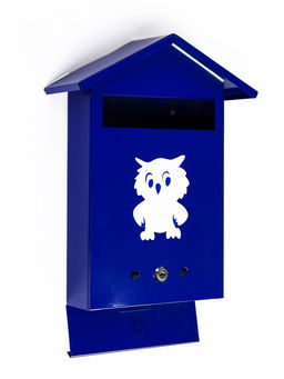Ящик почтовый с замком, вертикальный "Филин", синий