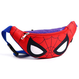 Сумка поясная детская для мальчика, два кармана, 25×6×13 см, Человек-паук