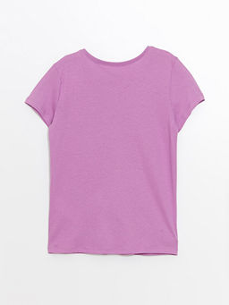 Bisiklet Yaka Basic K?sa Kollu K?z ?ocuk Ti??rt - Waikiki фото 2