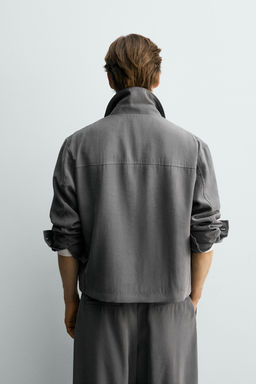 SOBRECAMISA FLUIDA BOXY FIT / Gris topo - Zara фото 3
