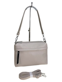 Женская сумка из искусственной кожи, цвет бежево-серый