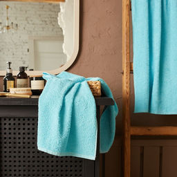 Полотенце махровое Экономь и Я 30*60 см, цв. голубой, 100% хлопок, 320 гр/м2  фото 11