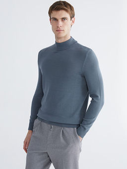 Yar?m Bal?k?? Yaka Erkek Triko Kazak