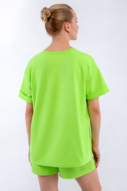 Арт. 2370 Костюм женский с шортами 42-48 (4 шт) Цвет:салатовый - Калинка фото 3