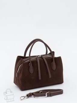 Сумка женская кожаная 7607PE coffee Polina&Eiterou