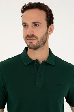 Футболка U.S. Polo Assn темно-зеленая хлопок фото 2