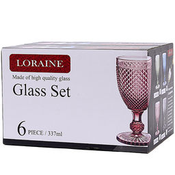 60434 Набор бокалов 340 мл 6 шт розовый LR (х4) - Mayer&boch фото 4