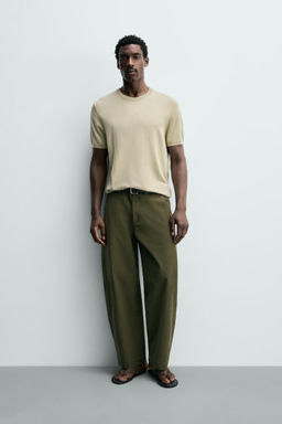CAMISETA PUNTO REGULAR FIT B?SICO / Verde claro