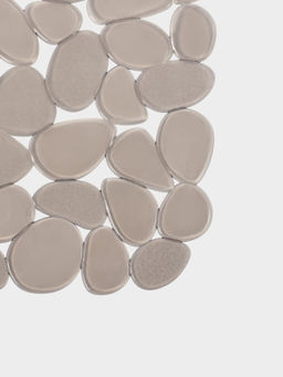 Коврик для раковины Доляна «Галька», 30×40 см, прозрачный, серо-коричневый