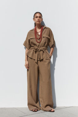 RUSTIC WIDE-LEG TROUSERS