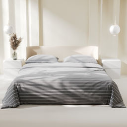 Постельное бельё Этель 2 сп Gray stripes 175х215см,200х220см,70х70см-2 шт, 100% хлопок, поплин  фото 3