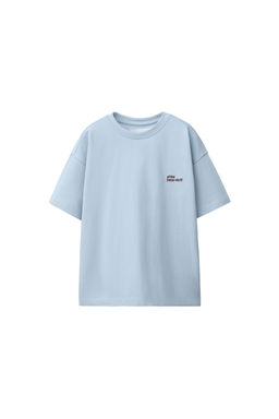 CAMISETA HEAVY WEIGHT TEXTO / Azul cielo - Zara фото 2