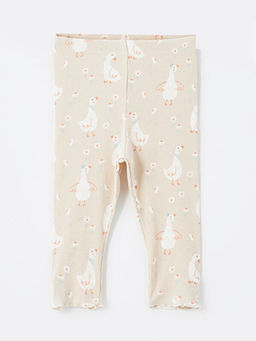 Beli Lastikli Bask?l? K?z Bebek Tayt