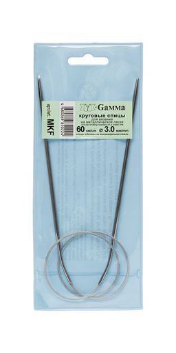 Спицы GAMMA круговые MKF сталь d 3.0 мм 60 см 1 шт с металлической леской