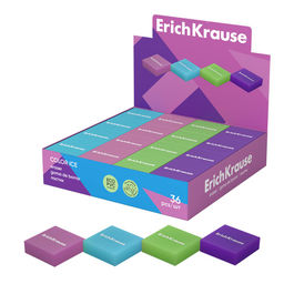 Цена за 3 шт.Ластик ErichKrause "Color Ice" (60762) ECO-PVC, 32*32*10мм.