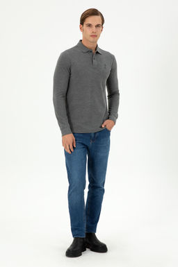 Мужской базовый свитшот антрацитовый меланж Неожиданная скидка в корзине - U.s. polo assn фото 4