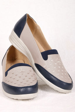 Туфли женские бежево-синие