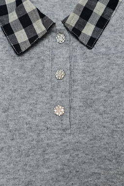 CONTRAST POLO TOP - Zara фото 7