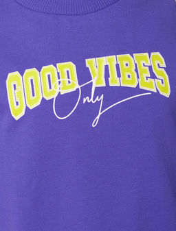 VILATTE / Свитшот из премиального футера с принтом для девочки  фото 2