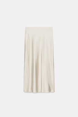 FALDA MIDI SATINADA / Hielo - Zara фото 3