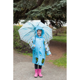 Зонт-трость Гербера, полуавтоматический, со свистком, R=41см, цвет голубой - Simaland фото 5