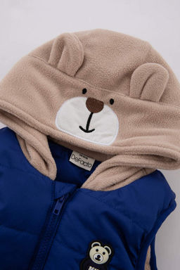 Жилет с капюшоном на флисовой подкладке для маленьких мальчиков - Defacto фото 2